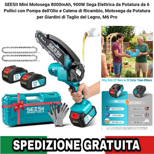 Mini motosega batteria - a,