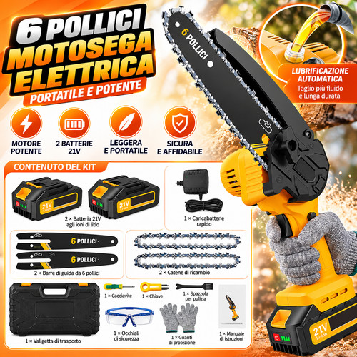 Mini motosega batteria 6 - a,