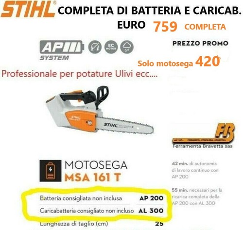 Motosega stihl msa 161t - motosega,